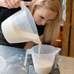 Bethany Stafford at work in the YAS ceramics starter studio at Manor Oaks in Sheffield 2017